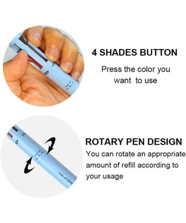 4 In 1 Makeup Pencil Lip Liner Pen Multi-effect Long Lasting Pencil Eyeliner Eyeliner G9P6 Pen Eyebrow Waterproof Replace core 1 count (Pack of 1) - Buy Online on GoSupps.com
