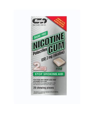 Nicotine Gum 2 MG RFL Mint*Rug Size: 20