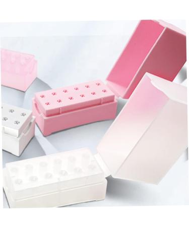 2pcs grinding head storage box nail drill bit container nail bit display holder nail bit organizer para u as nail drill bits container product plastic small round hole 8x7.2cm As Shown - Buy Online on GoSupps.com