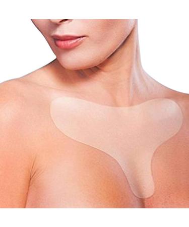 Anti-Wrinkle Reusable Chest Pad Silicone D collet Pad For Eliminating Chest Wrinkles + Moisturizing Care (T-shape)