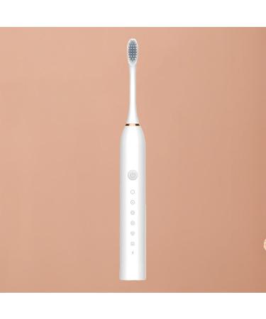 Easy-to-Clean Ultrasound Electric Toothbrush for Adults - Soft Bristles Time-Saving & Universal Specifications - White - Buy Online on GoSupps.com