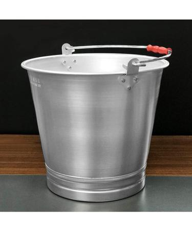Stainless Steel Bucket Flat Back Pail and Water Pail Metal Utility Pail Ice Bucket Durable Pails for Kennels and Farms 9L Ice Buckets - Buy Online on GoSupps.com