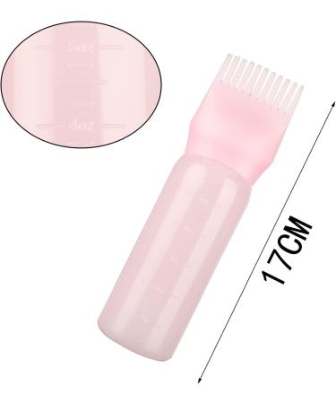 MFUOE 4 PCS Applicator Bottle Pink Root Comb Hair Dye Bottle Hair Dyeing Bottles Salon Hair Coloring Dyeing - Buy Online on GoSupps.com