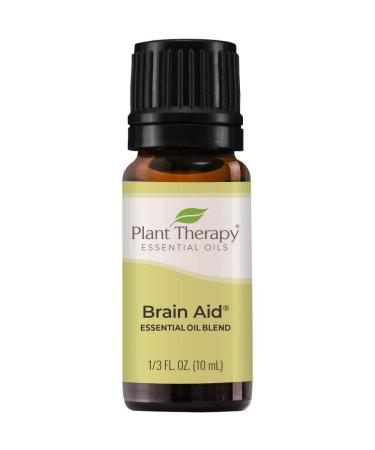 Plant Therapy Brain Aid Essential Oil Blend for Focus & Attention 100% Pure Undiluted Natural Aromatherapy Therapeutic Grade 10 mL (1/3 oz)