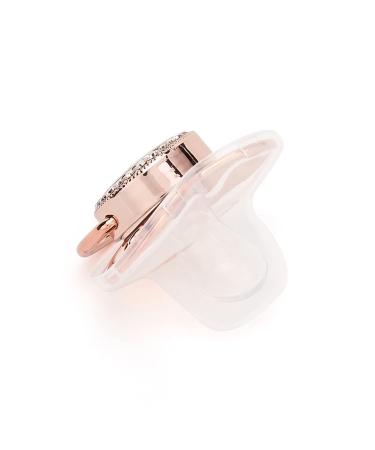 HAOLEI Luxury Baby Golden Pacifier with Chain Clips - Bling Dummy for 6-12m - Pink Baby Feeding Supplies - Buy Online on GoSupps.com