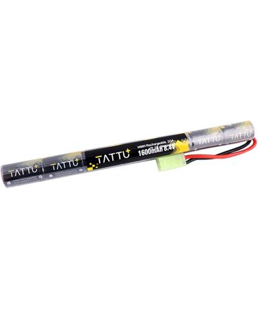 Tattu 8.4V NiMH Airsoft Battery,1600mAh Butterfly Nunchuck Stick Battery with Tamiya Connector for Airsoft Gun
