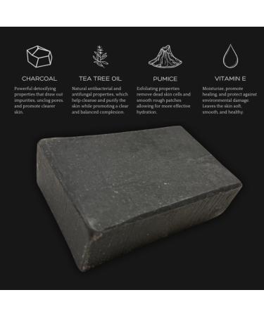 All Natural Body Acne Soap | Charcoal Tea Tree Oil & Vitamin E | Effective Bacne Treatment | Buy 2 Get 1 Free - Buy Online on GoSupps.com