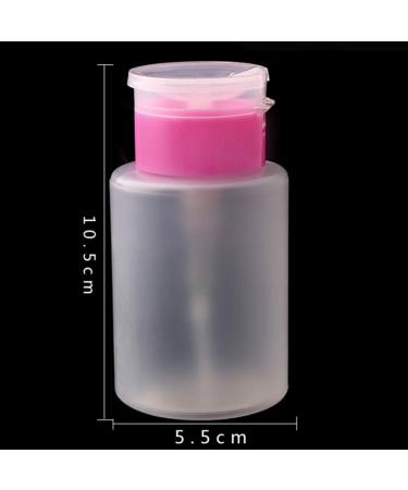 Push-Down Donor 150ml Nail Polish Remover Pump Bottle - Empty Pink Alcohol & Oil Liquid Dispenser - Buy Online on GoSupps.com