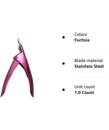 iZhuoKe Acrylic Nail Clippers - Professional Nail Tip Cutter for False Gel Nails - Fuchsia - Buy Online on GoSupps.com