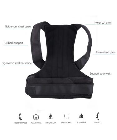 n/a Adjustable Back Posture Corrector Shoulder Lumbar Spine Brace Support Belt Health Care for Men Women Unisex (Color : Black Size : XL code) Handmade Full moon lofty ambition - Buy Online on GoSupps.com