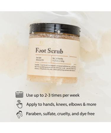 FootFitter Exfoliating Natural Sea Salt Foot Scrub - Sweet Vanilla (11.2 oz.) - Buy Online on GoSupps.com