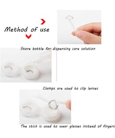 Elegant Contact Lens Case Can Accommodate 2 Eye Lens Cases Small and Convenient Contact Lens Travel Case for Storage Box with Tweezers Wearing Stick Personality (Color : Black) - Buy Online on GoSupps.com