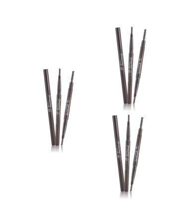 NOLITOY 3pcs 2 1 Eyebrow Pen Eyebrow Pencil Brush Eye Brow Brush Eyebrow Brush 3 Proof Makeup 1 count (Pack of 1) As Shownx3pcs