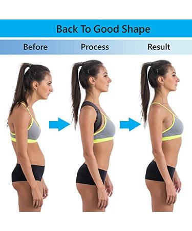 OMAX Posture Corrector for Men & Women - Upper Back Brace for Spine Alignment & Shoulder Support - Comfortable Fit for Chest Circumference 32-45 Inches - Black/Blue Label - Buy Online on GoSupps.com