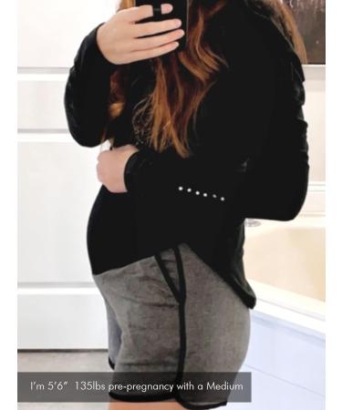 Love2Mi Women's Maternity Tights Leggings | Stretchy and Comfortable Pregnancy Pants - S Black/Dark Grey - Buy Online on GoSupps.com