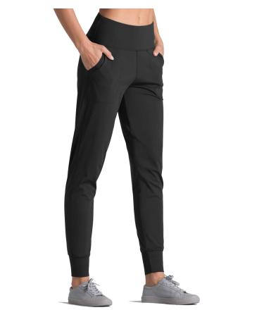 Dragon Fit Joggers for Women with Pockets,High Waist Workout Yoga Tapered Sweatpants Women's Lounge Pants Medium Joggers78-black
