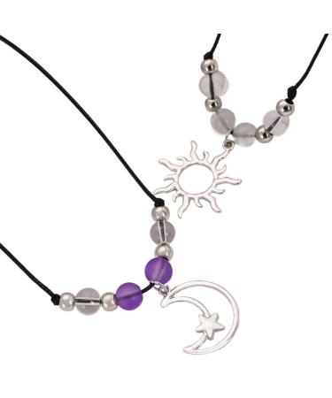 Oralgo's handmade necklace for couples sun and moon fashionable gift neckwear for everyday life and fashionable matching set