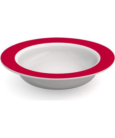 Ornamin Tilt-Trick Bowl 15.5 cm - Red | Anti-Slip Melamine Plate for Independent Eating | Ideal Feeding Aid - Buy Online on GoSupps.com