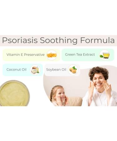 Soothing Psoriasis Balm - Coconut Oil & Green Tea Extract for Acne Eczema Dry & Sensitive Skin | Fragrance Free 24 Hour Relief | 4 Oz Tub - Buy Online on GoSupps.com