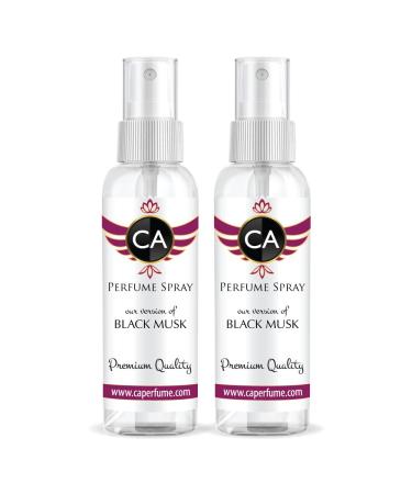 CA Perfume Club Impression of The B.Shop Black Musk For Women & Men Replica Version Fragrance Dupes Concentrated Long Lasting Eau de Parfum Spray Refillable Atomizer Bottle 2Fl Oz/60ml-X2