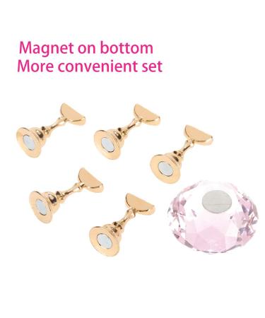 Magnetic Nail Holder Stand - 3 Colors Oval Crystal & Alloy Bracket for Nail Art & Crafts | Manicure Essentials - Buy Online on GoSupps.com