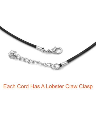 Paxcoo 50Pcs 18 Black Waxed Necklace Cord - 18 Inches - Jewelry Making Supplies - Buy Online on GoSupps.com