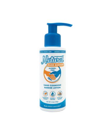 Natural Hand Barrier Lotion for Dry Skin | Made with Lauricidin | Naturally Scented Coconut Orange | 3.3oz Pump