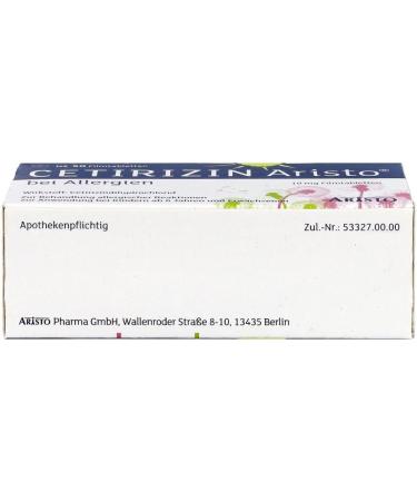 CETIRIZIN Aristo 10 mg Film-Coated Tablets - 50 pcs | Allergy Relief | Fast Shipping Worldwide - Buy Online on GoSupps.com