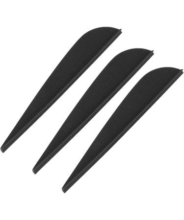 12 PCS 3 Archery Arrows Feathers - DIY Rubber Feather Fletching - Left/Right Wing Parabolic - Black - Buy Online on GoSupps.com