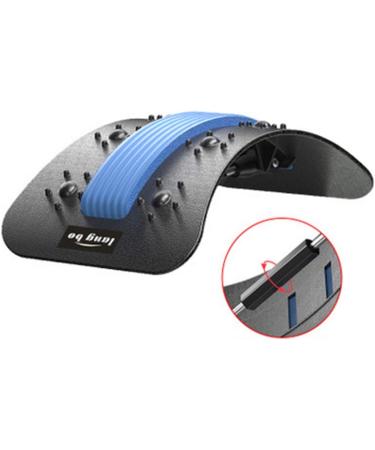 Back Attack Back Stretcher | Dyna-Living Adjustable Back Massage Stretcher (Black Blue) - International Shipping Available - Buy Online on GoSupps.com