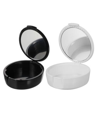 Lurrose 2st braces storage box holder container with lid storage organizer made of plastic travel container dentures from plastic night case.