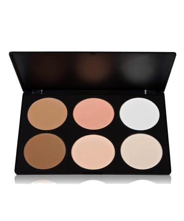 Vodisa Contour Face Powder Kit Base Foundation Corrector Palette Sleek Pigment Pro Pressed Powder Cosmetics Highlighting Contouring Bronzing Professional Beauty Make up Bronzer Pallet Brown