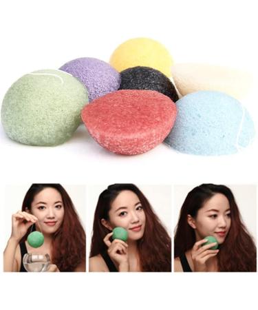 Organic Konjac Facial Sponges Set of 4 for Shower Bath SPA - Natural Cleansing Puff for Kids, Men, Women - Buy Online on GoSupps.com
