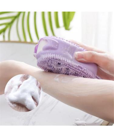 Bath Sponge Silicone Shower Exfoliating Scrub Sponge Bath Brush Skin Cleaning Pad Bathroom Accessories Sponges Bath (Color : C) - Buy Online on GoSupps.com