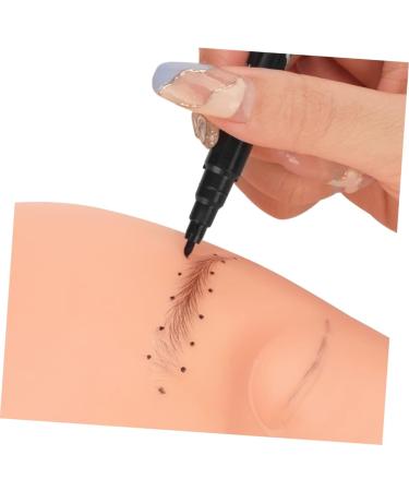 Mipcase 6pcs Eyebrow Marker Pen Waterproof Eyebrow Pencil Piercing Marking Pen Useful Pen Bicuspid 13.9x1.8cm Black - Buy Online on GoSupps.com