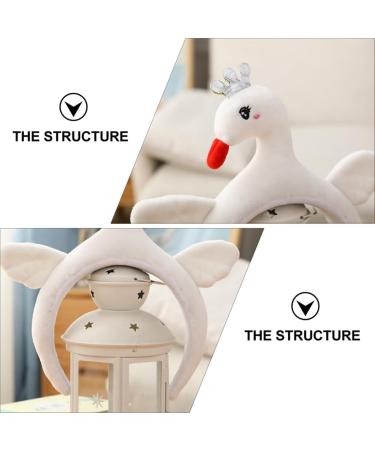 Beavorty 1pc Swan Headband yoga apparel Party Favor Hair hoops bird hair head band makeup hair wrap headband swan party hats animal themed party hats Swan headwear Plush pop - Buy Online on GoSupps.com