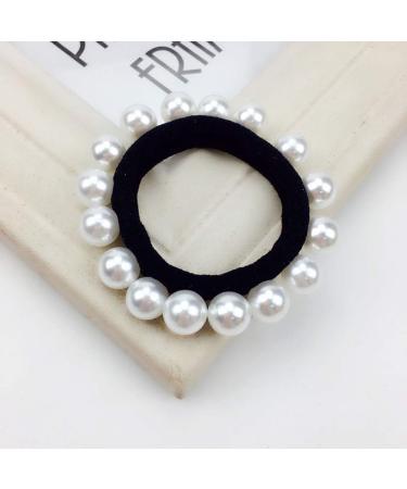 Beaupretty 8 Pieces Artificial Pearl Hair Ties - Elastic Ponytail Holders for Women | Stretch Hair Bands & Rings - Buy Online on GoSupps.com