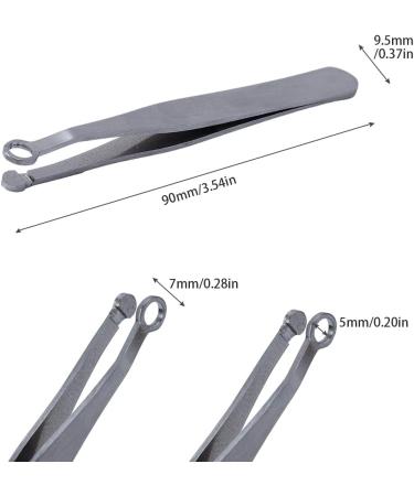 UXELY 3pcs Stainless Steel Nose Hair Clippers - Universal Trimming Tweezers for Men & Women | Round Tip Nose Trimmer for Hair Brows & Sideburns (Silver - Buy Online on GoSupps.com