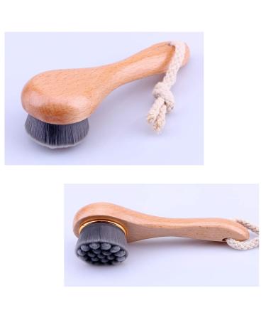1PC Bamboo Charcoal Facial Cleansing Brush - Manual Pore Exfoliation & Makeup Removal - Buy Online on GoSupps.com