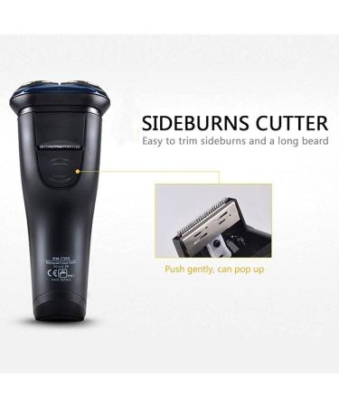 Buy Rechargeable Electric Shaver with Pop-Up Trimmer - IPX7 Waterproof 3D Rotary Razor for Easy Use & Storage - International Shipping Available - Buy Online on GoSupps.com