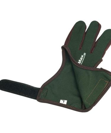 ArcheryMax Leather Archery Gloves - Green, Medium Size | Youth & Adult Beginner Finger Protector for Practice Shooting & Hunting - Buy Online on GoSupps.com