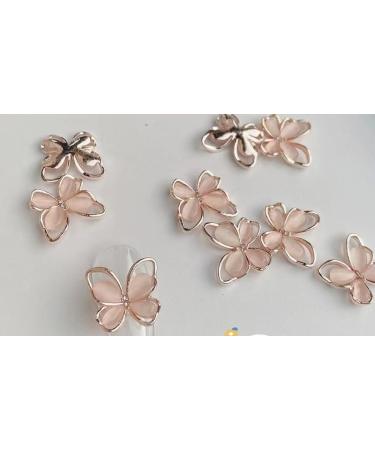 Manicure jewelry luxury wearable cat's eye butterfly alloy zircon explosions nail diamond nail ornament (Color : 2 Size : 10 pieces) 10 pieces 2