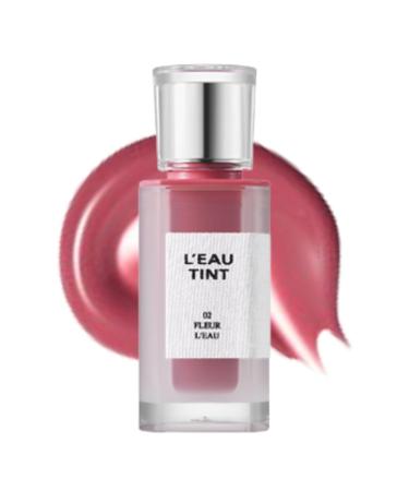 BBIA L EAU Tint Glossy & Glow Lip Stain Watery Lip Tint Non-Sticky High Shine Finish Long-lasting Moisturizing Lightweight Natural Daily Use Vegan Korean Lip Makeup (02 FLEUR L'EAU)