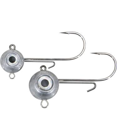 Aquantic Jighead Big Eye Head Jighead for the sea fishing on 8/0 fishing hooks with stabilizer large eyes and bait holder compatible with The Sandeel 60g - 2 pieces