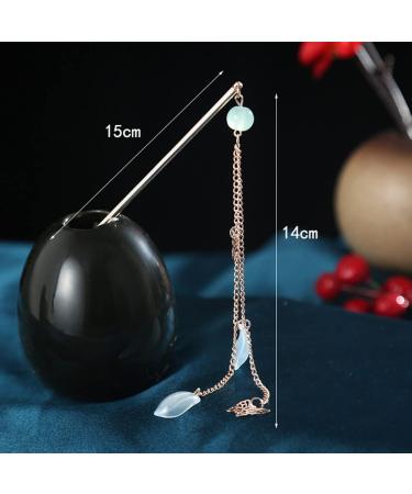 URFEDA Long Tassel Hair Stick Chinese Flower Hair Sticks Shiny Rhinestone Vintage Hair Sticks Metal Fashion Chinese Hair Stick Hair Accessories for Decorative Hair Solid Hairstyle for Women Girls - Buy Online on GoSupps.com