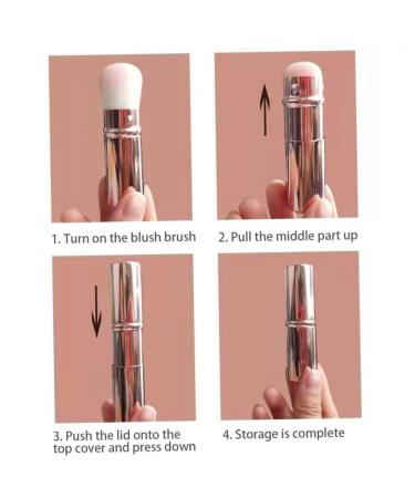 Retractable Makeup Brush | Portable Face Blush Powder Brush for Travel - Best eCommerce Deals - Buy Online on GoSupps.com