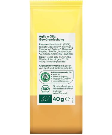  Lebensbaum Lebensbaum Garlic and Oil (40 g) - Organic - Buy Online on GoSupps.com