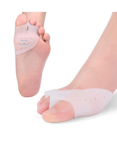Dewin Valgus Toe Spreader & Hammer Toe Corrector - Silicone Gel Cushion for Pain Relief - Universal Fit Slipproof & Transparent - Buy Online on GoSupps.com