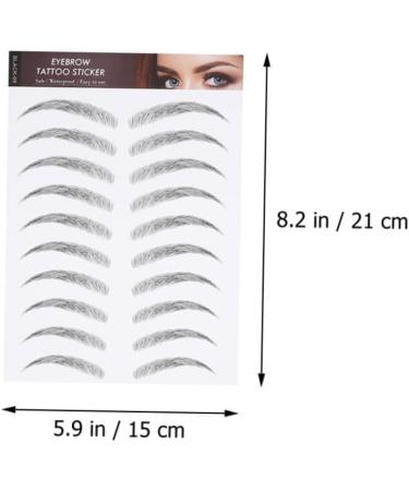 Balacoo 3 Sheets Waterproof Eyebrow Stickers Mens Sticking Stuffers Hair- Temporary Brow Tattoos Make up 3d 21x15cm Black - Buy Online on GoSupps.com