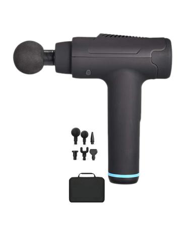 Fascia electroman mass aggresses Household electroman massage device-noiseless motor/with six massage heads fascia pistol-muscle relaxant black